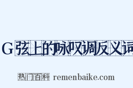 G弦上的咏叹调反义词是什么意思的图片